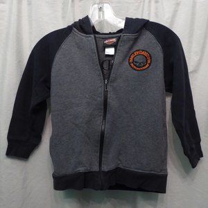 Boys Zip-Up Harley Skull Hoodie